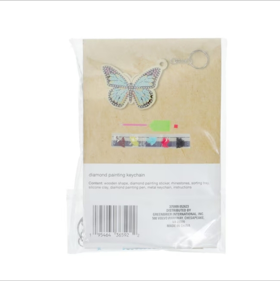 2/$6 Diamond Painting Keychain Kit Butterfly Design - Picture 4 of 4